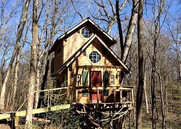 Tree House For Six With Panoramic Forest Views In Nauvoo, Illinois Holiday home